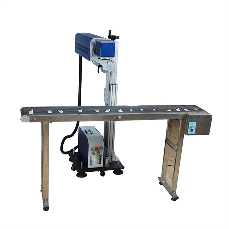 30W 50W Fiber Laser Marking Machine Production Line Marking